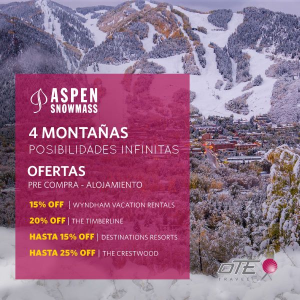 Date el gusto de esquiar en Aspen Snowmass a precios promocionales aprovechando …