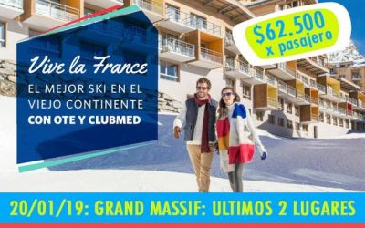 #LASTIMUNUTE
 Club Med Grand Massif 
 20 de enero
 7 noches de alojamiento habit…